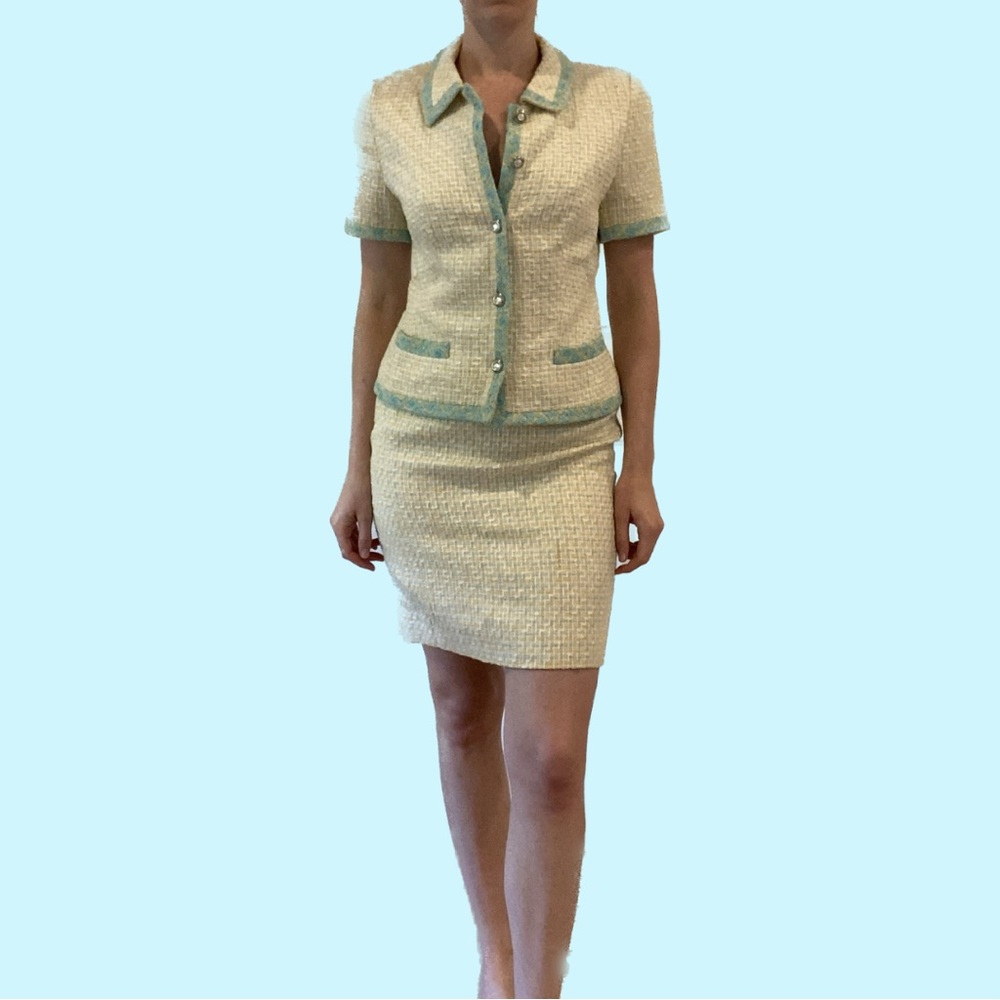 Vintage 1980s Escada Tweed Skirt Suit Co-Ord Set - Picture 15 of 16